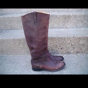FRYE Women Lindsay Plate Knee-High Leather Boots 6